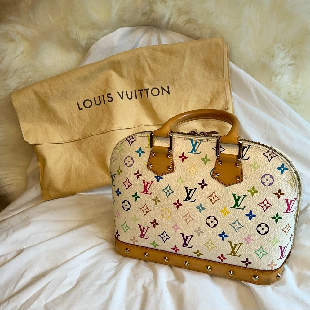 Authentic Louis Vuitton Multicolore Murakami Satchel - Alma - VINTAGE BEAUTY! - Picture 1 of 11